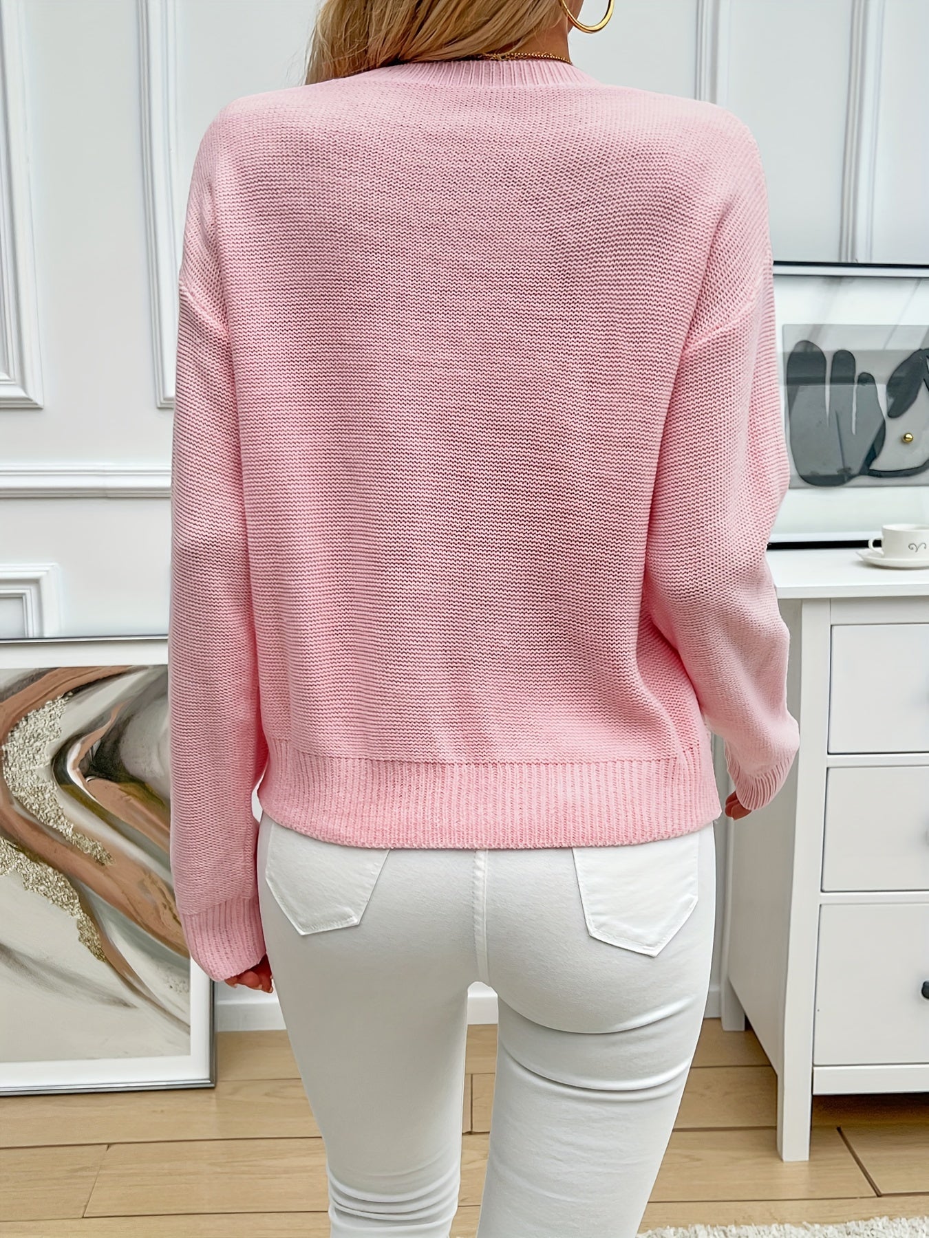 Holly™ - Cable Knit Crew Neck Sweater
