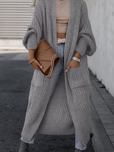 Nat - Elegant Chunky Knit Long Cardigan