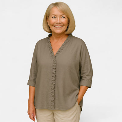 Nina™ | Cozy Ruffle Blouse