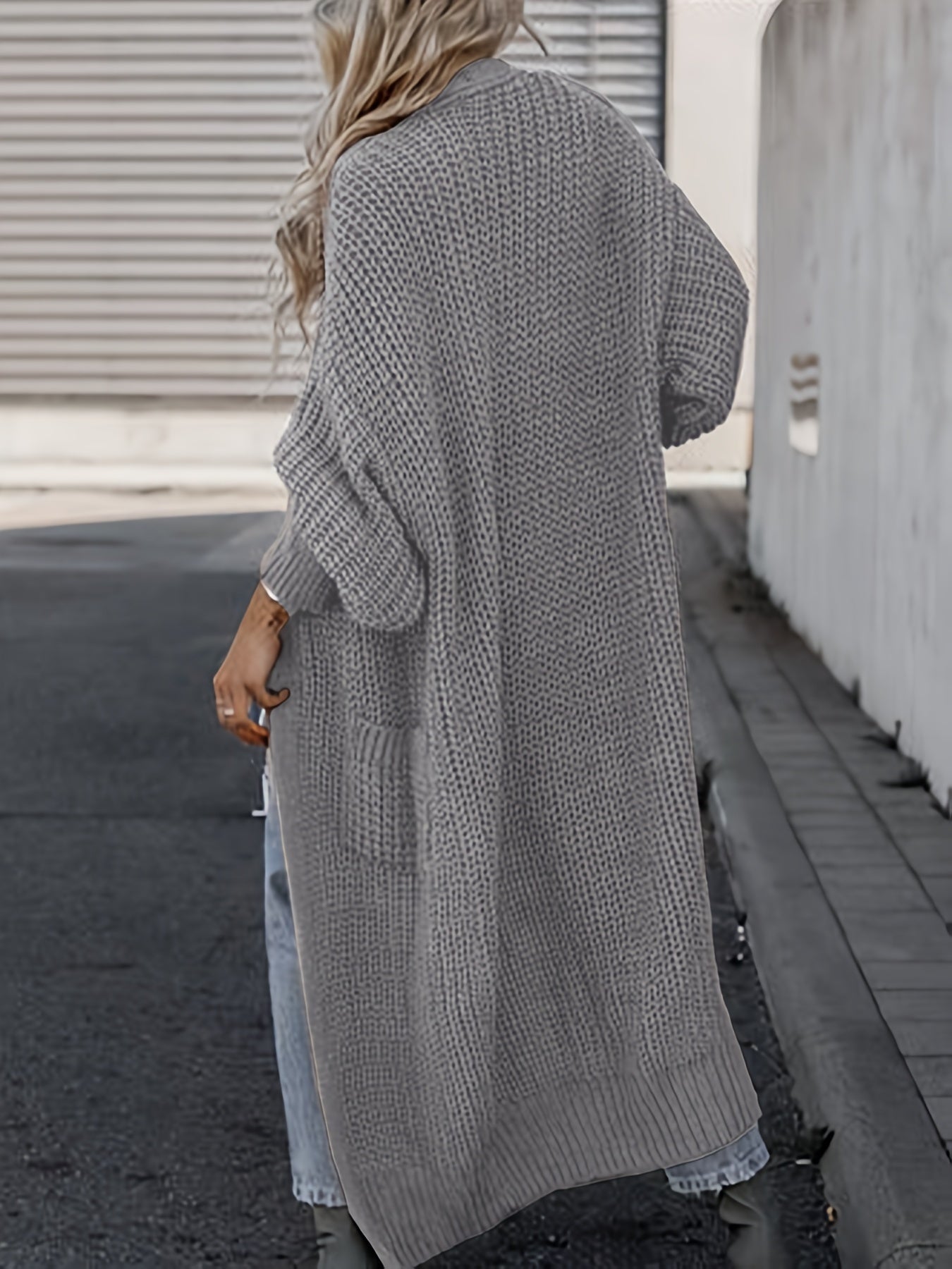 Nat - Elegant Chunky Knit Long Cardigan