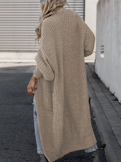 Nat - Elegant Chunky Knit Long Cardigan